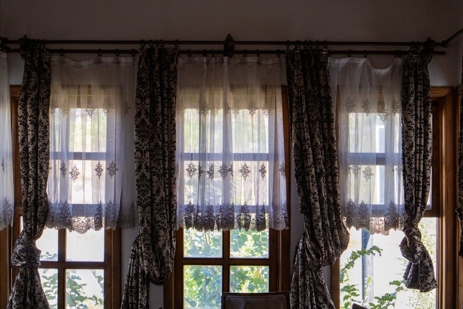 Elegant sheer custom window drapes and curtains